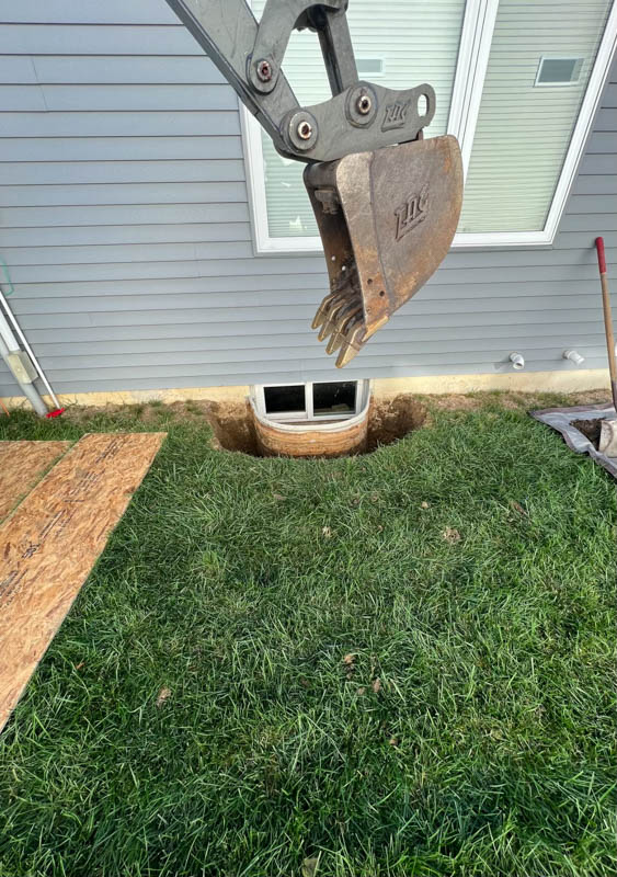 preparing dirt for egress window well springfield il