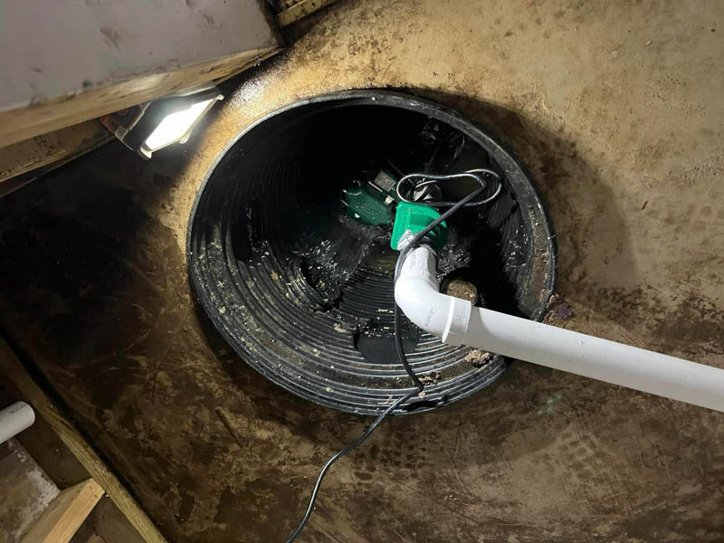 basement sump pump installed in springfield illinois home